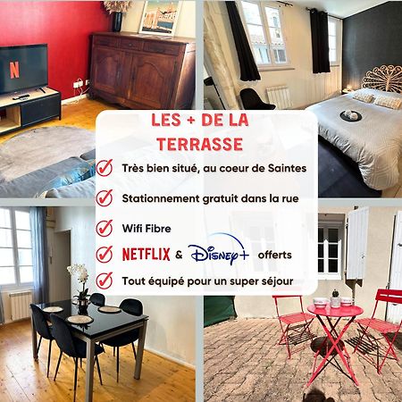 La Terrasse - Parking Gratuit - Fibre - Rdc - Centre Ville Saintes Eksteriør bilde